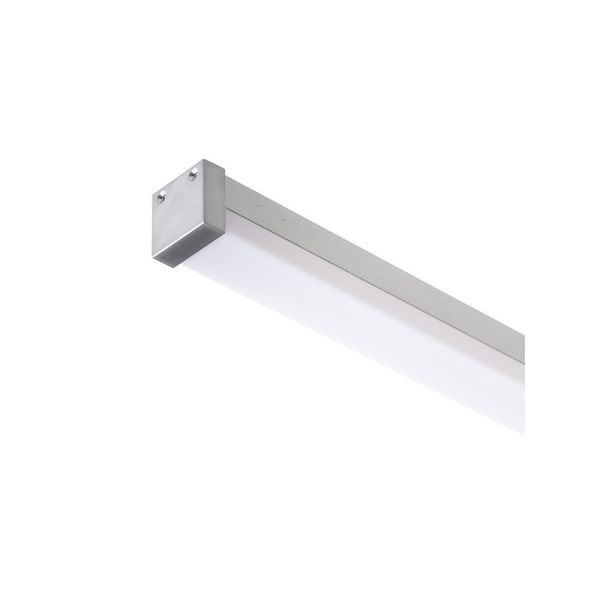 LED PROFILE D surface mounted 1m aluminum/frosted acrylic image 1