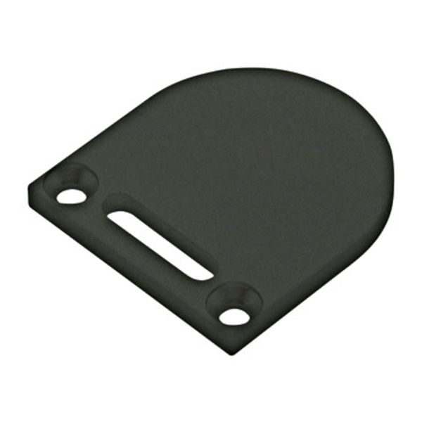 Profile end cap TBF round with longhole black image 1