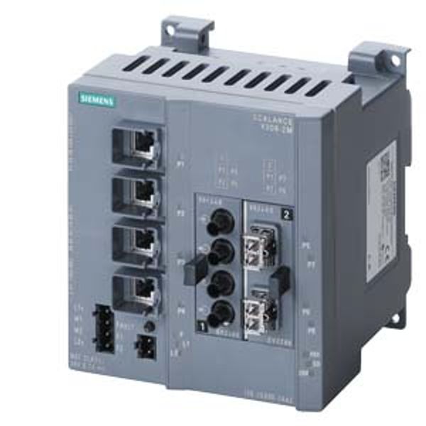 SCALANCE X308-2LH+, managed Layer 2 switch, 8x RJ45, 2x single-mode SC image 2