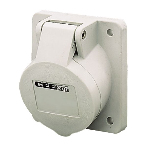 Mennekes Panel mounted recept., 16A2p10h, IP44 2841 image 1