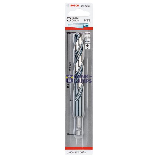 HSS Hex-Shank Twist Drill Bit 12.0mm 12 x 101 x 151 1 pcs. image 2