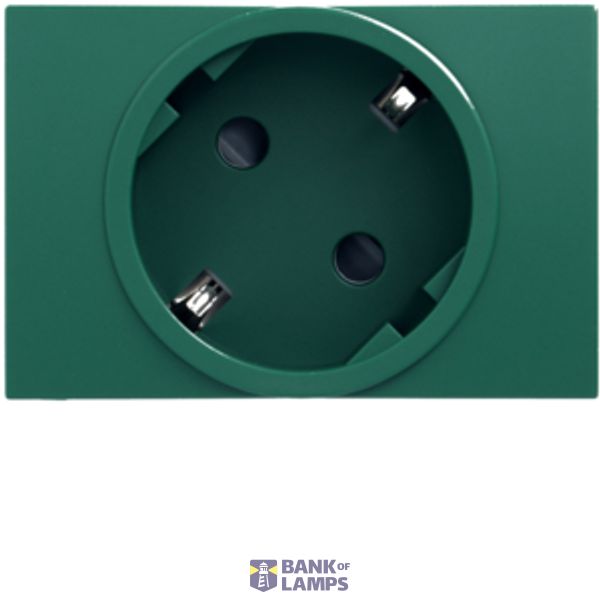 Systo Socket Schuko for trunking Green image 1