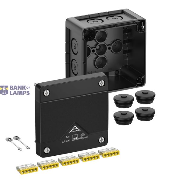 Junction box, Type of protection IP66/IP67/IP69, max. 2,5², IK09, Protection class II, Ui 450V AC, Ui 450V DC, DLG, DNV, VDE, Halogen free image 1