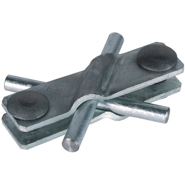 SV clamp St/tZn f. Rd 7-10/7-10mm - Rd 7-10/Fl 40mm - Fl 40/40mm image 1