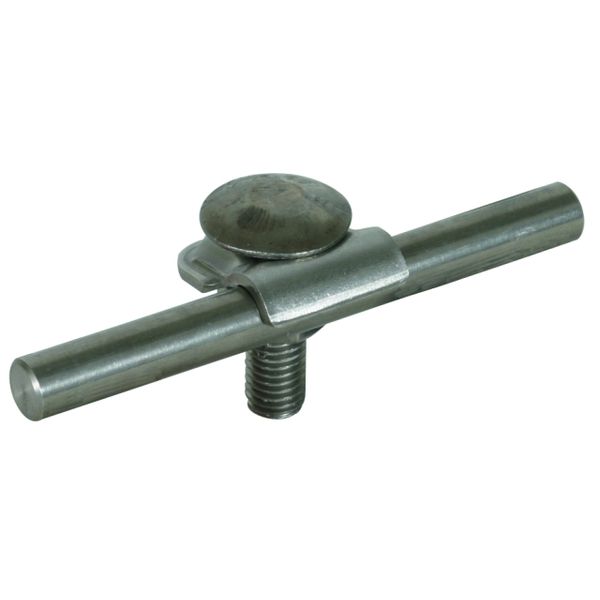 Clamping frame Rd 6-10mm StSt with truss head screw and M10 nut image 1