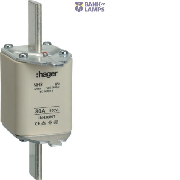 NH Fuse Insert SPEED NH3,80A GG,500VAC LNH3080T image 1