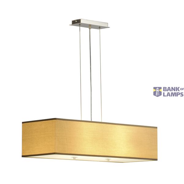 SOPRANA pendant, PD-1, square, beige textile, 4x E27, max. 4x 60W image 1
