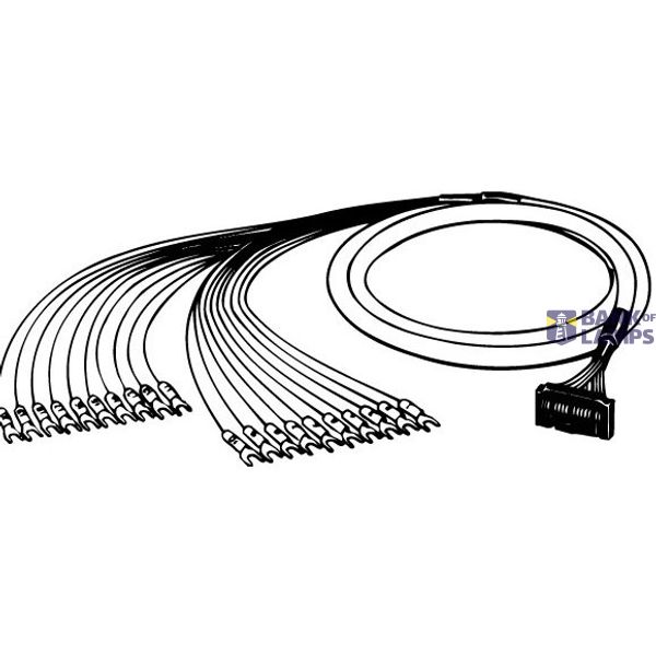 I/O connection cable, MIL20 to fork terminals, 1 m XW2Z0012B image 1