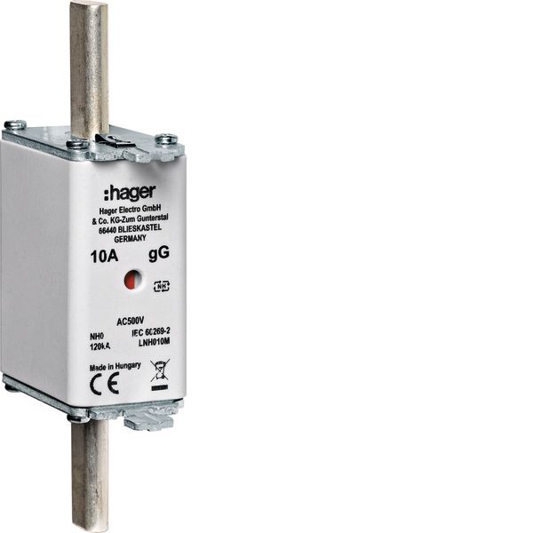 NH fuse NH0 gG 500V 25A twin indic. image 1