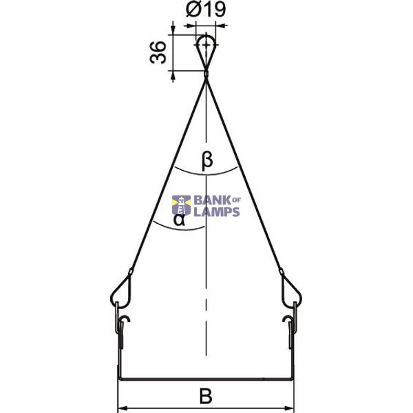 QWT KR 1 200 G Suspension wire for cable tray 2x1x300mm image 2