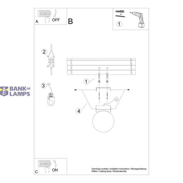 CEILING LAMP YOLI 1 WHITE G9 1X12 IP20 image 4