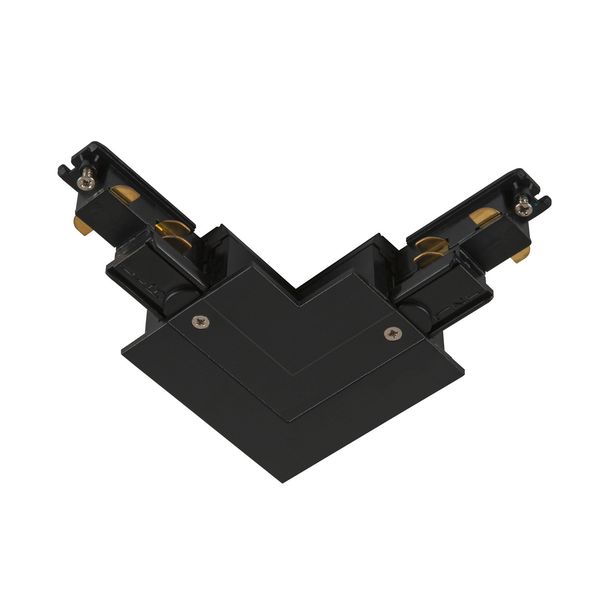 L-connector  S-TRACK 3-phase-recessed rail ,IP20,black image 1
