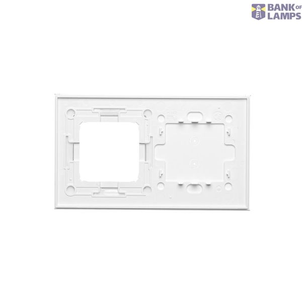 Cover for single socket outlet with earthing, antibacterial white image 2