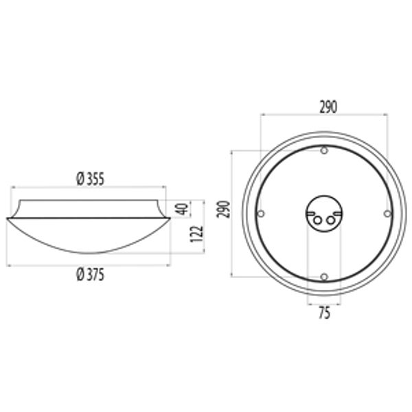 Sensor luminaire ALRD375LED IP54 13W/840 D8% image 2