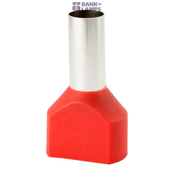 Insulated double sleeve terminal HI 2x16.0/18-jun red, Al/Cu image 1