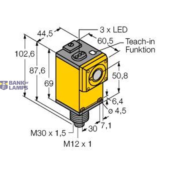 Ultrasonic Sensor diffuse mode sensor   Q45UR3LIU64CQ6KS image 1