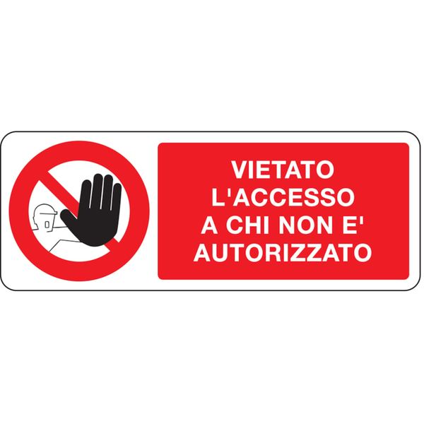 Prohibition sign - Al - 330x125 mm image 1