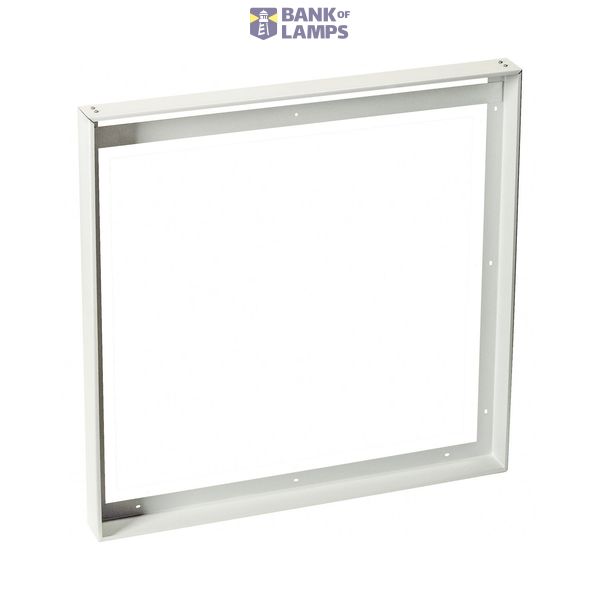 PANLED installation frame for 620x620mm square LED panels, matt white image 1