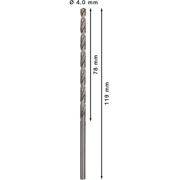 Metal drill bits HSS-G, DIN 340 4 x 78 x 119 mm 5 pcs. image 2