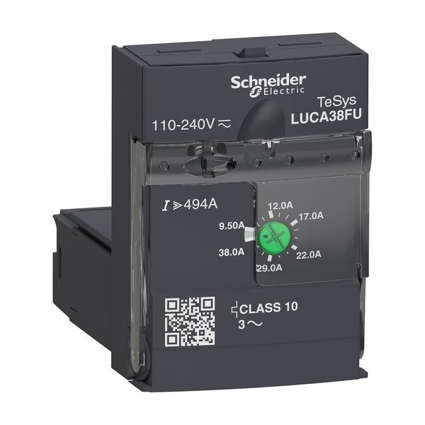 Standard control unit, TeSys U, 9.5-38A, 3P motors, thermal magnetic protection, class 10, coil 110-240V AC/DC image 1