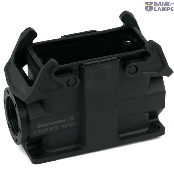 Housing industry connectors, Base housing, Side-locking clamp on lower image 1
