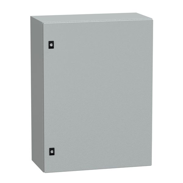 Spacial CRN plain door with mount.plate. H800xW600xD300 IP66 IK10 RAL7035.. image 1