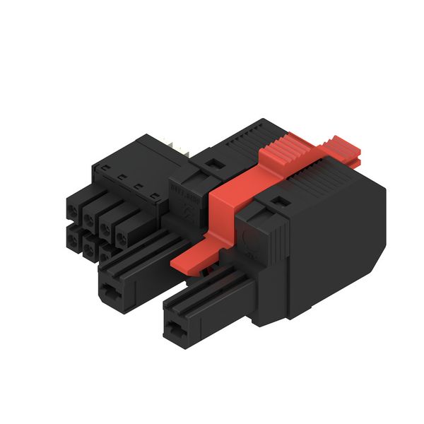 PCB plug-in connector, female plug, 7.62 mm, Number of poles: 2, 180°, PUSH IN with actuator, PUSH IN without actuator, Clamping range, max. : 10 mm², Box image 3