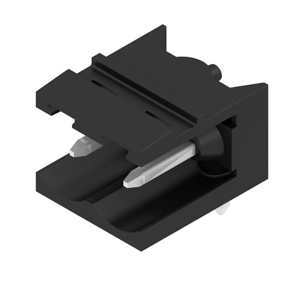 PCB plug-in connector, male header, open side, THT solder connection, 5.08 mm, Number of poles: 2, 90°, Solder pin length (l): 3.2 mm, tinned, black, Box image 2