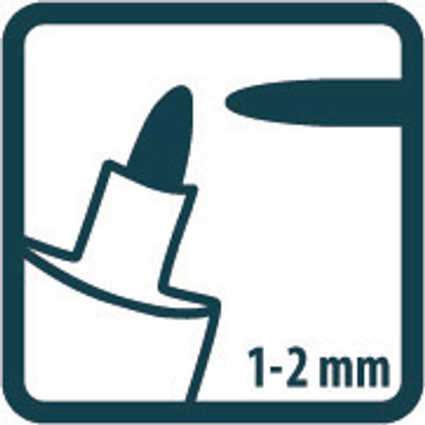 Pica 10pcs 532/52 Permanent Pen 1-2mm round white image 2