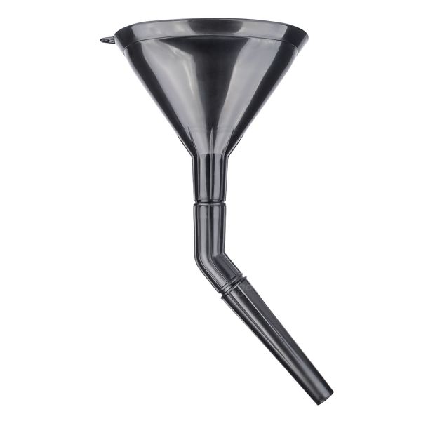 Plastic universal funnel with strainer 3-part elliptical 14 cm AMIO-04037 image 1