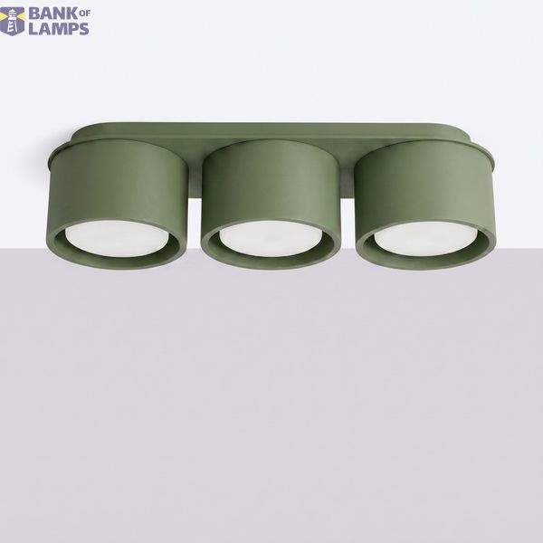 Ceiling lamp MODO 3 olive green Gx53 image 2