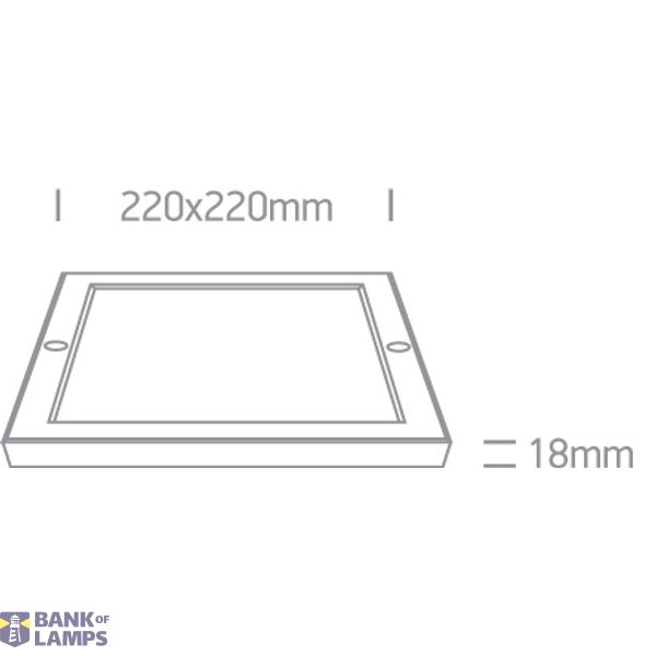 WHITE PLAFO 18W WW IP40 230V image 3