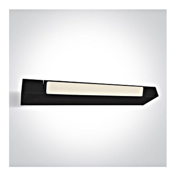 38118C/B/V BLACK BATHROOM / WALL LIGHT 18W CCTV IP44 230V image 1