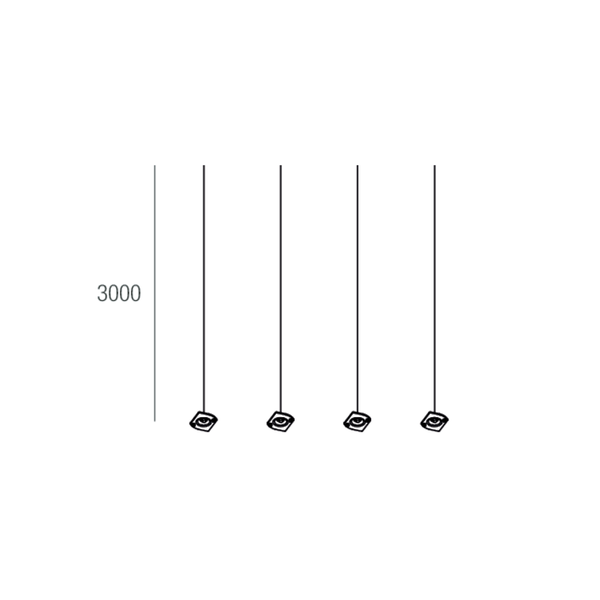 HALOS: KIT 4 CAVI SOSPENSIONE  L.3000 image 1