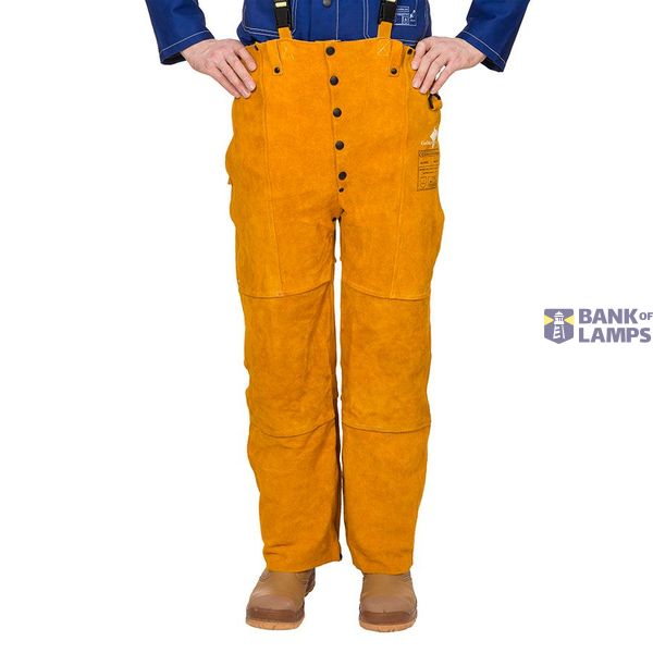 Short welding leather trousers Golden Brown ™ M image 1