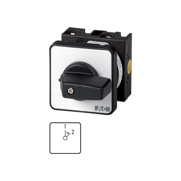 T0-1-8295/E Changeover switches, T0, 20 A, flush mounting, 1 contact unit(s), Contacts: 2, 45 °, momentary, Without 0 (Off) position, With spring-return to 1, 1 image 2