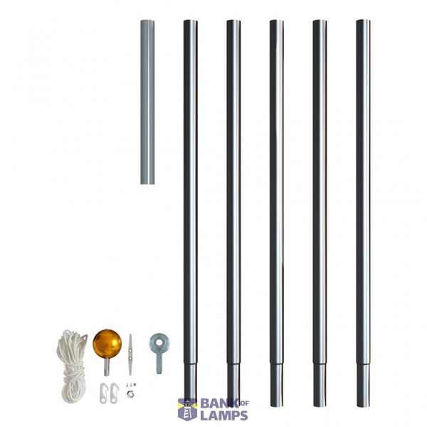 6m light tree pole black image 1