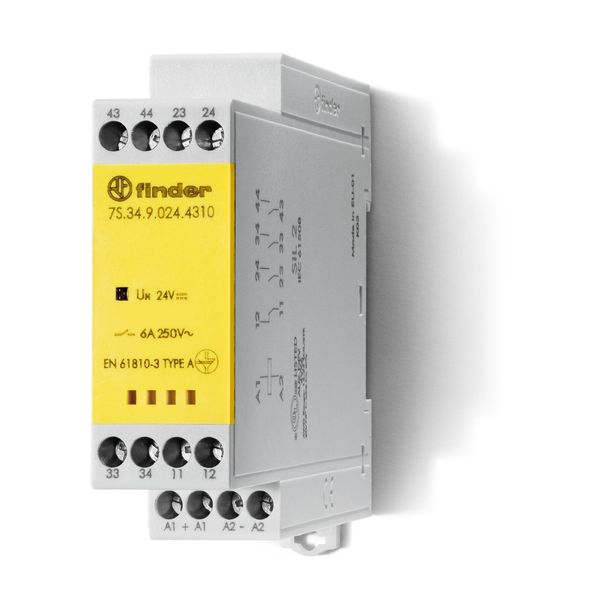 Mod.relay forcibly guided contacts 22,5mm/6A 24VDC 2NO+2NC/AgSnO2 (7S.34.9.024.4220) image 3