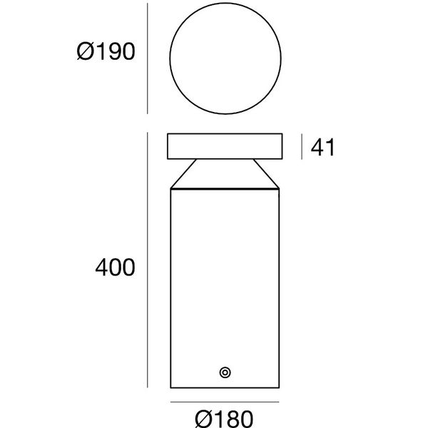 O BOLLARD 500 POLE 6W 3000K IP44 SST image 2