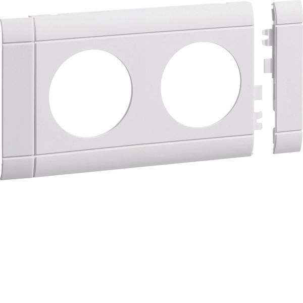 Frontplate 2-gang socket lid 80 tw image 1