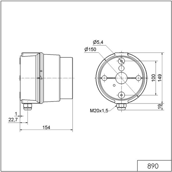 LED Perm. Beacon BWM 12-24VDC MC image 4