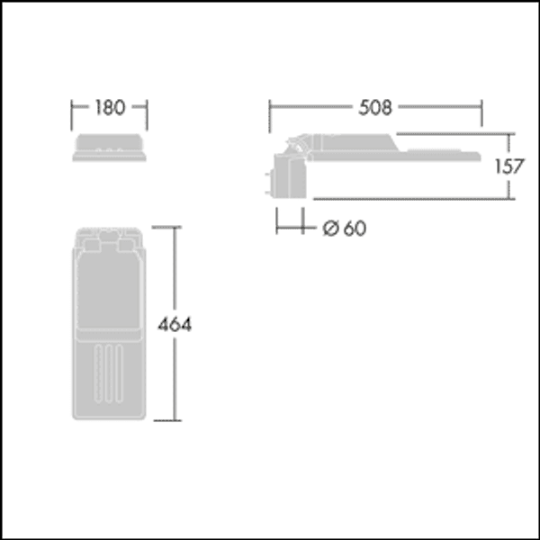 IS XS 12L85-730 NR CL2 WS0.3 M60 GY-S - LED road lighting luminaire image 3