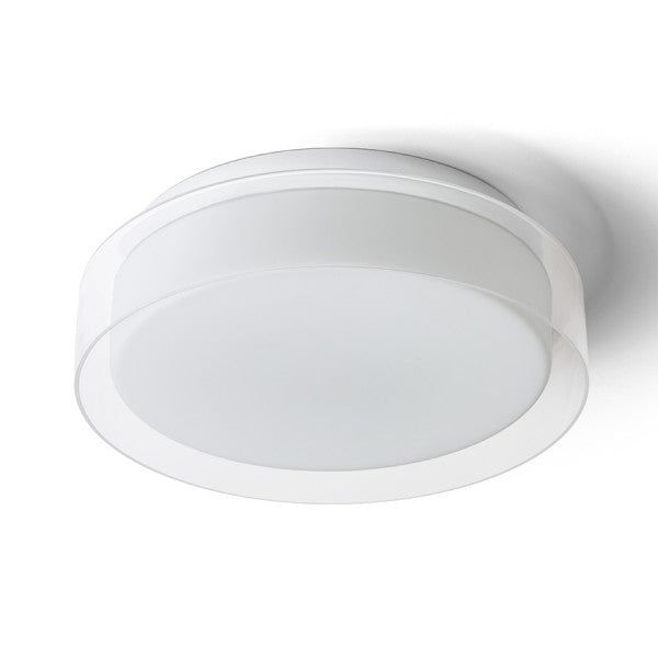 VENICE LED 30 ceiling clear glass/opal-colored glass/chrome 230V LED 12W IP44 3000K image 1