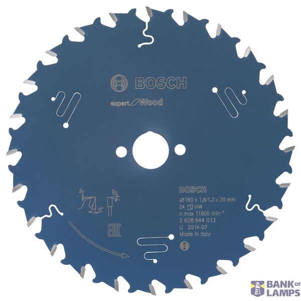 Circular saw blade Expert for Wood 160 x 20 x 1,8 mm, 24 image 1