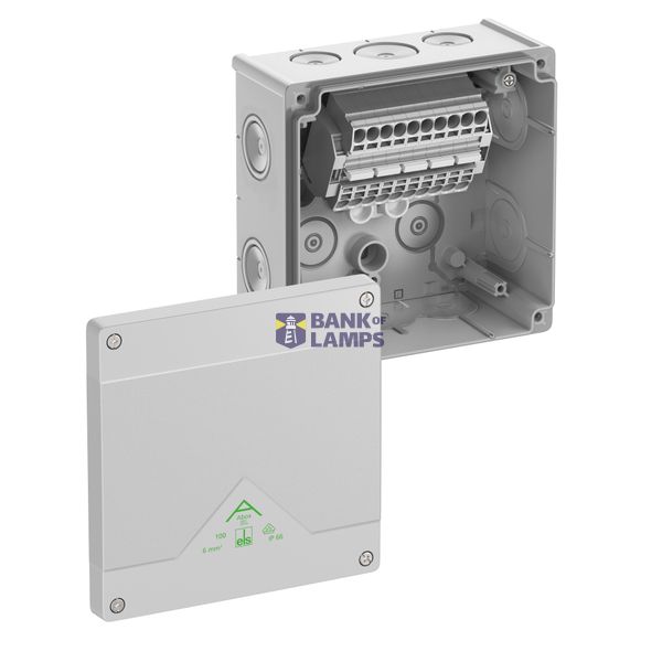 Junction box, Type of protection IP66, max. 6², Impact strength IK07, Protection class II, Ui 690V AC, Ui 690V DC, DLG, VDE, Halogen free image 1