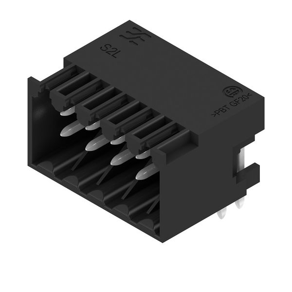 PCB plug-in connector, male header, closed side, THT solder connection, 3.50 mm, Number of poles: 10, 90°, Solder pin length (l): 3.5 mm, tinned, black, Box image 4