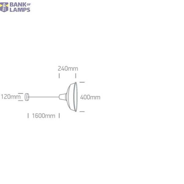 BLACK E27 20W BRASS REFLECTOR image 2