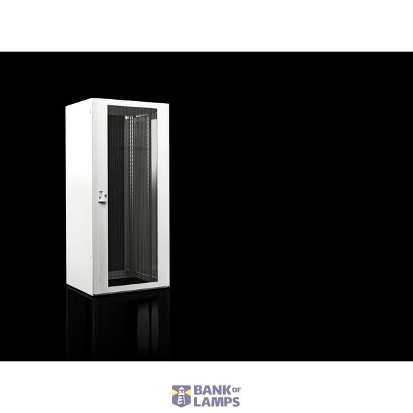 TX CableNet, with vented door, with roof plate, side panels, 19" mounting angles, rack can be dismantled, WxHxD: 800x2000x1200 mm, RAL 7035 image 2