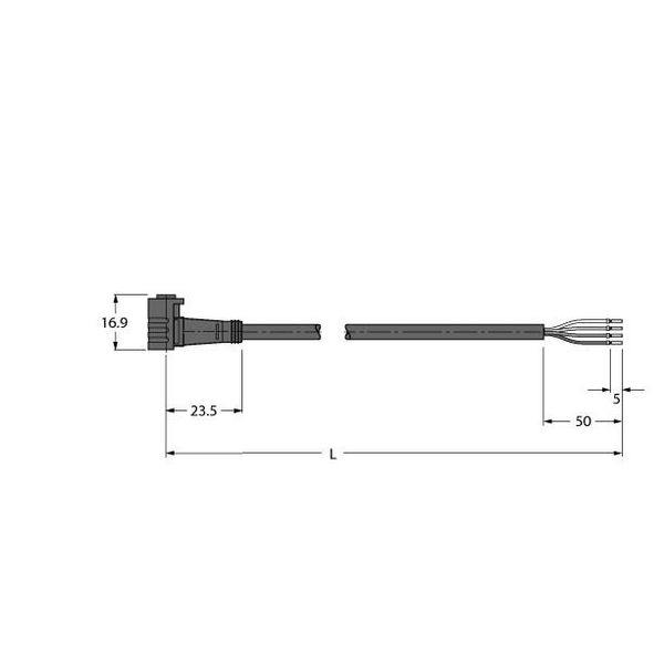 Actuator and Sensor Cable, PVC Connection Cable   PKW4Z-5/TEL image 1