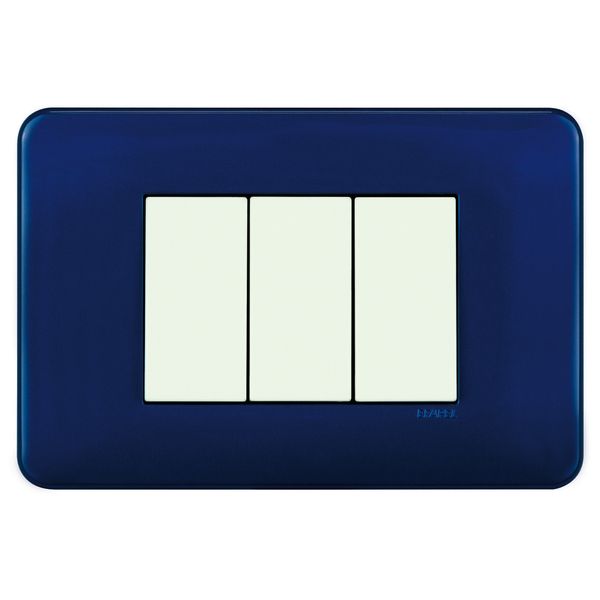 FRAME 3 MOD F/ ADAPTER 3 MOD BLUE image 1